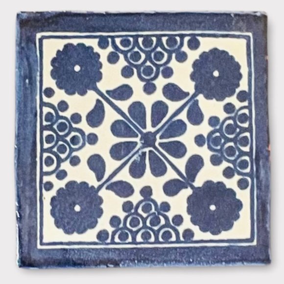 Tiles Artisan Terra Cotta Handmade Glazed Set of 6 - Picture 2 of 12